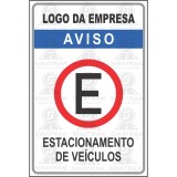 Aviso - estacionamento de veículos